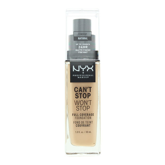 NYX Can't Stop Won't Stop 24H Natural Foundation 30ml For Women