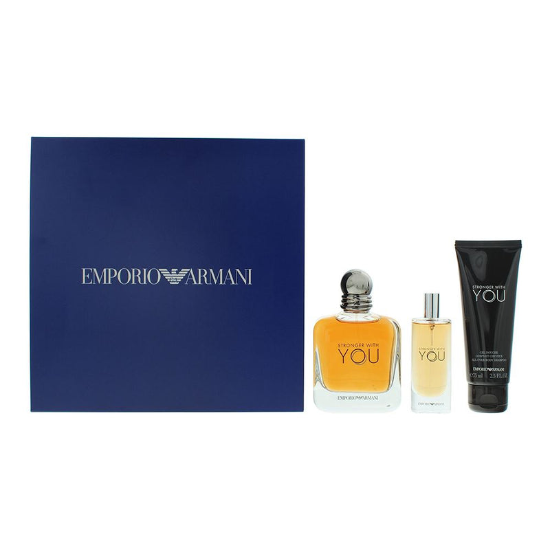 Giorgio Armani Stronger With You 3 Piece Gift Set For Men