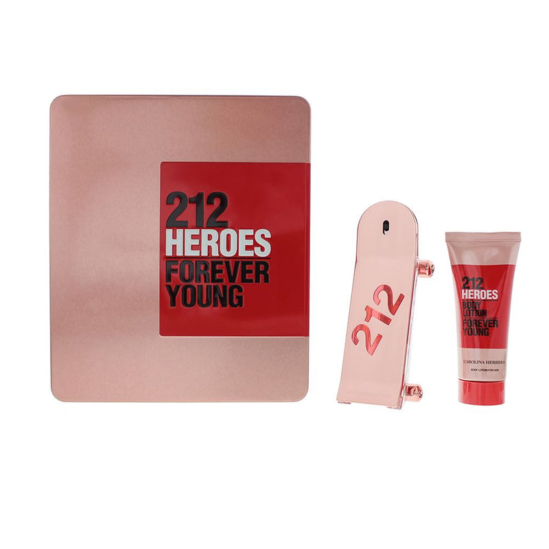Carolina Herrera 212 Heroes For Her 2 Piece Gift Set EDP 80ml -Body Lotion 100ml
