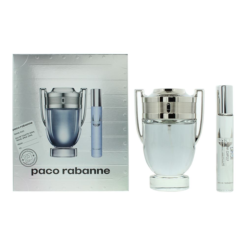 Paco Rabanne Invictus 2 Piece Gift Set: EDT 100ml - EDT 20ml For Men ...