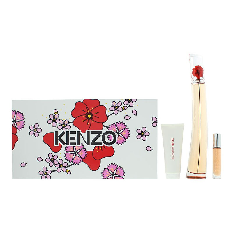 Kenzo Flower L'absolue Eau De Parfum 3 Piece Gift Set For Women