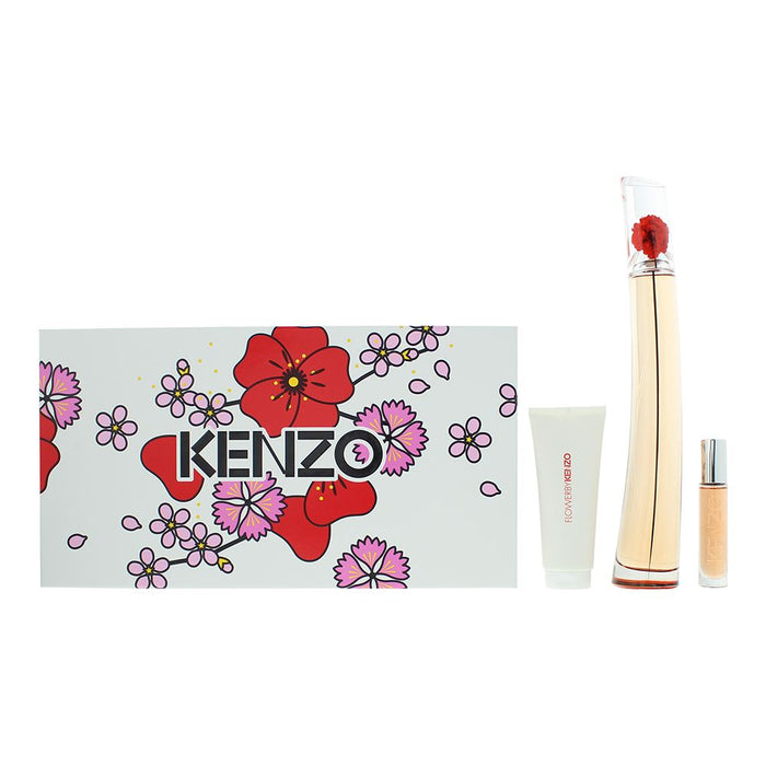 Kenzo Flower L'absolue Eau De Parfum 3 Piece Gift Set For Women
