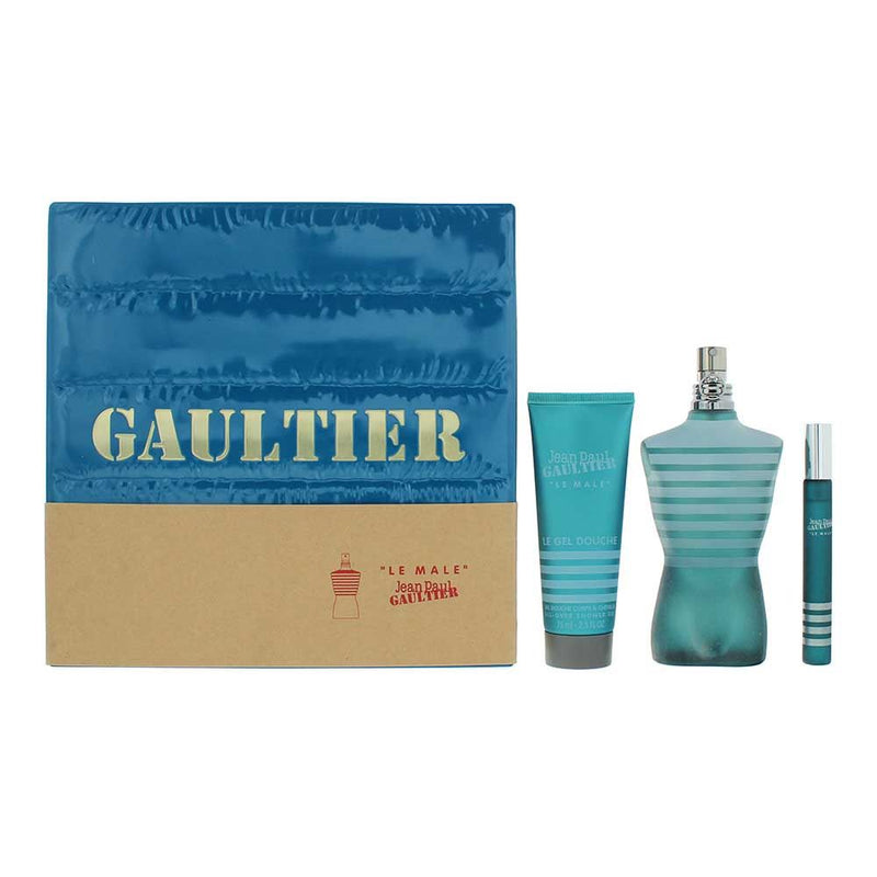 Jean Paul Gaultier Le Male 3 Pc Set: EDT 125ml  10ml  Shower Gel 75ml Men