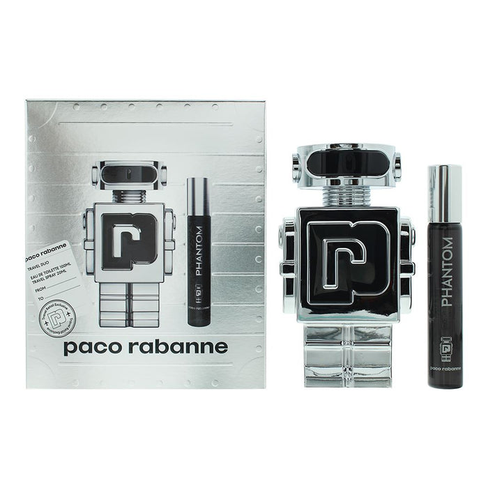 Paco Rabanne Phantom 2 Piece Gift Set: EDT 100ml - EDT 20ml For Men