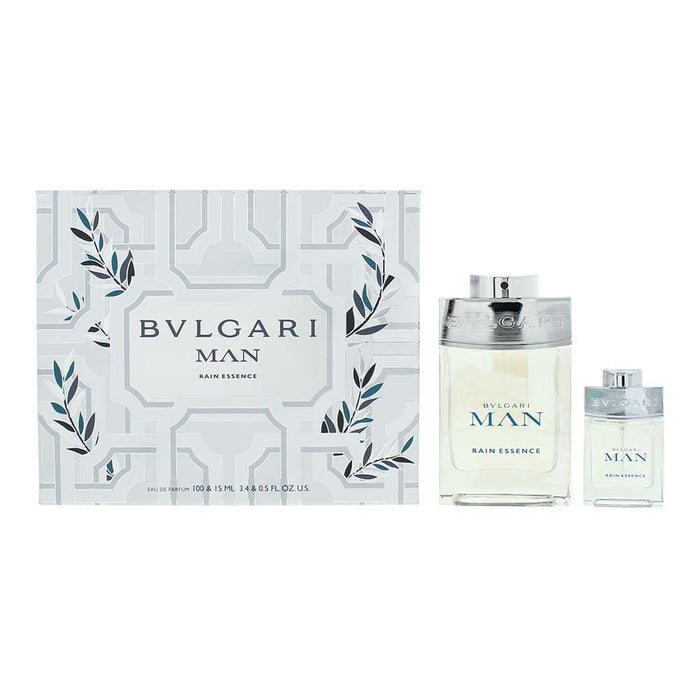 Bulgari Man Rain Essence 2 Piece Gift Set: EDP 100ml - EDP 15ml For Men