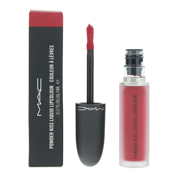 MAC Powder Kiss Liquid Lipcolour 975 Ruby Boo Liquid Lipstick 5ml For Women