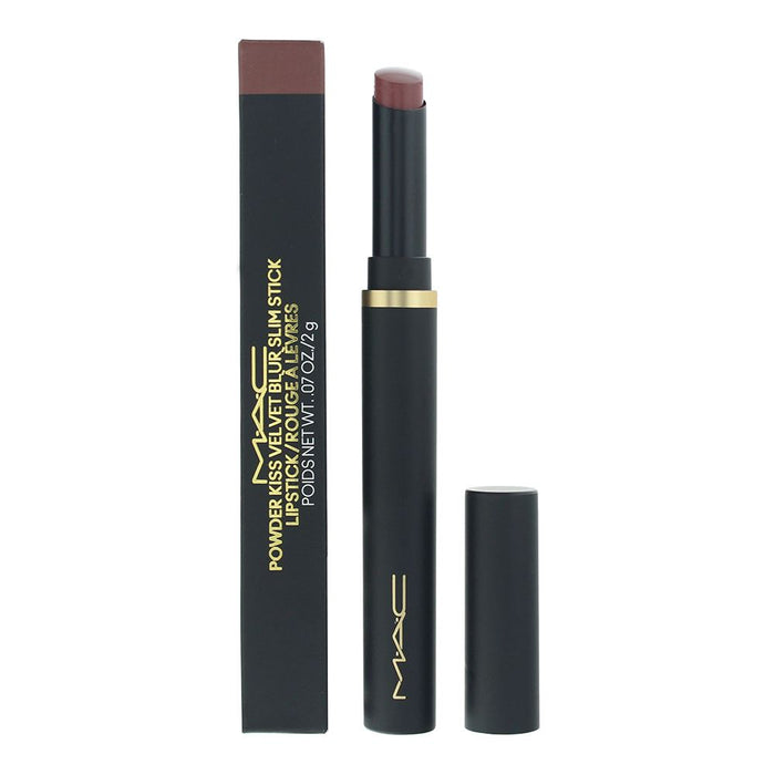MAC Powder Kiss Velvet Blur Slim Stick 892 Over The Taupe Lipstick 2g For Women