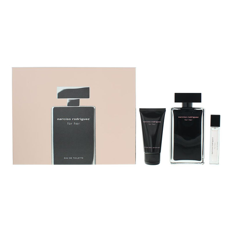 Narciso Rodriguez For Her 3 Piece Gift Set: EDT 100ml - Body Lotion 50 For Women