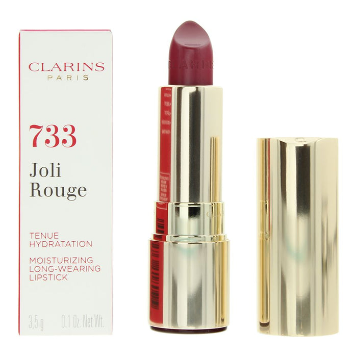 Clarins Joli Rouge Long Wearing Moisturizing733 Soft Plum Lipstick 3.5gFor Women