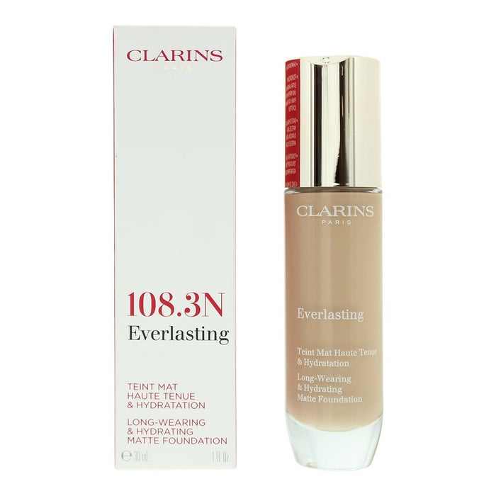 Clarins Everlasting Long-Wearing 108.3N Organza Foundation 30ml For Women