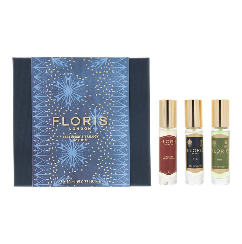 Floris 3 X 10ml Eau de Toillete Gift set: - No.89 - Elite- Santal For Men