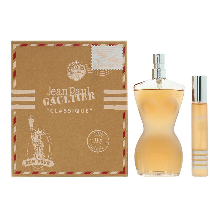 Jean Paul Gaultier Classique 2 Piece Gift Set: EDT 100ml - EDT 20ml For Women