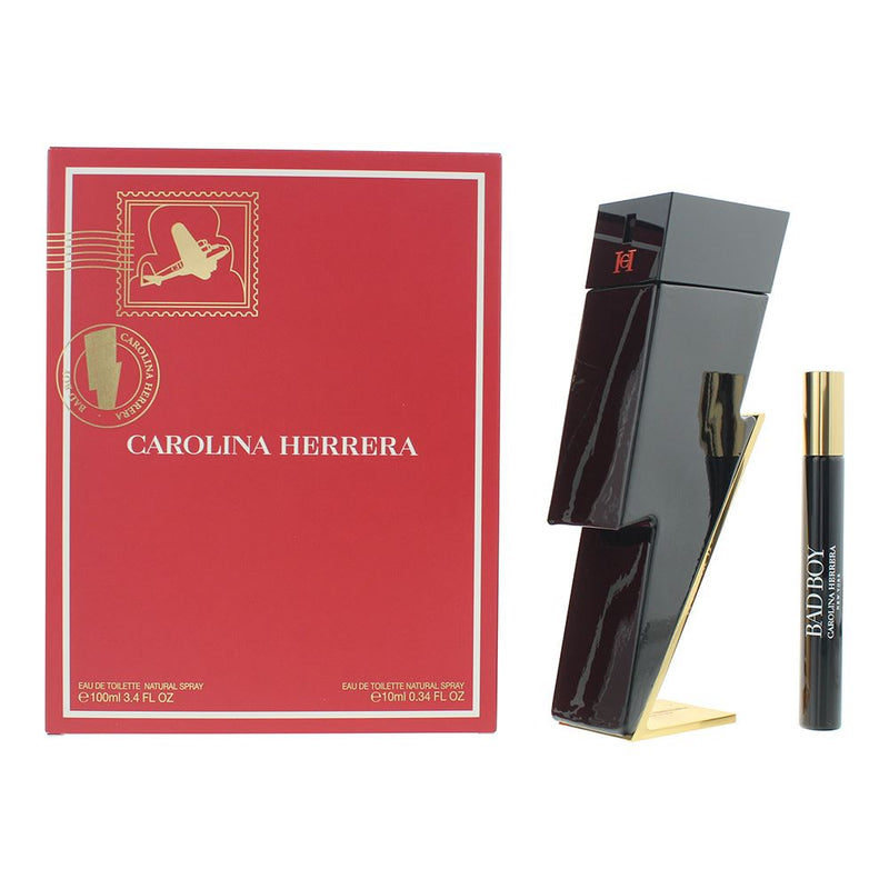 Carolina Herrera Bad Boy 2 Piece Gift Set: EDT 100ml - Eau De Toilet For Men