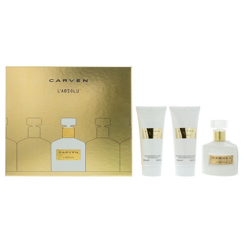 Carven L'Absolu EDP 100ml - Shower Gel 100ml - Body Milk 100ml Women