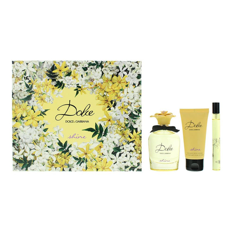 Dolce & Gabbana Shine 3 Piece EDP 75ml  Body Lotion 50ml  EDP 10ml Women