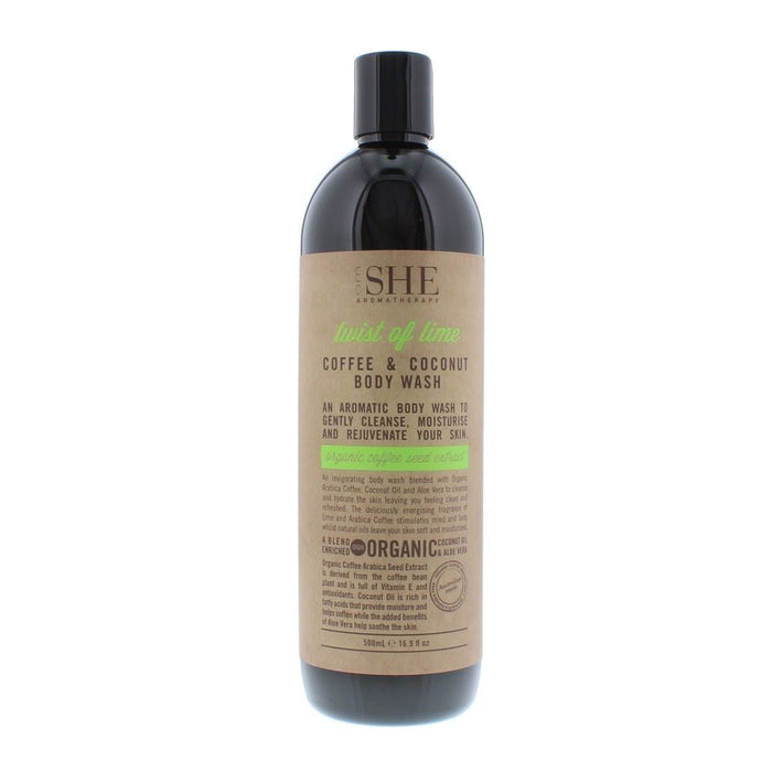 Om She Coffee & Coconut Body Wash Twist Of Lime 500ml