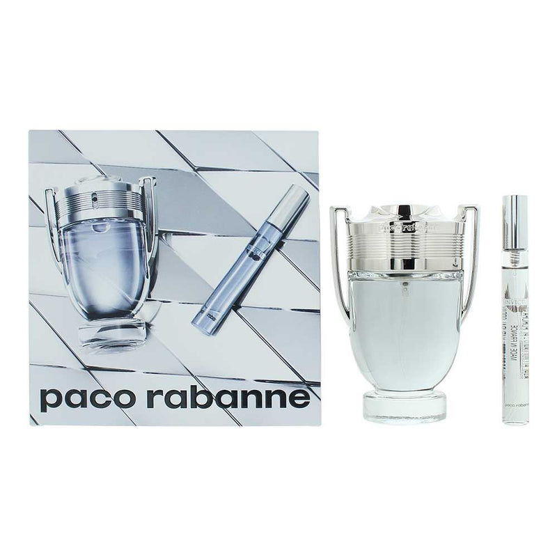 Paco Rabanne Invictus 2 Piece Gift Set: EDT 100ml - EDT 10ml For Men