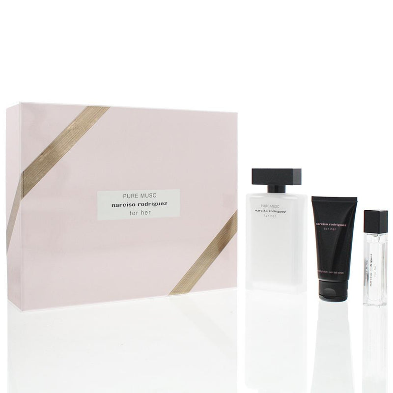 Narciso Rodriguez For Her 3 Piece EDP 100ml EDP 10ml Body Lotion 50ml Women
