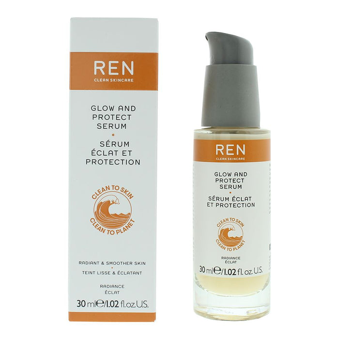 Ren Radiance Glow And Protect Serum 30ml For Unisex