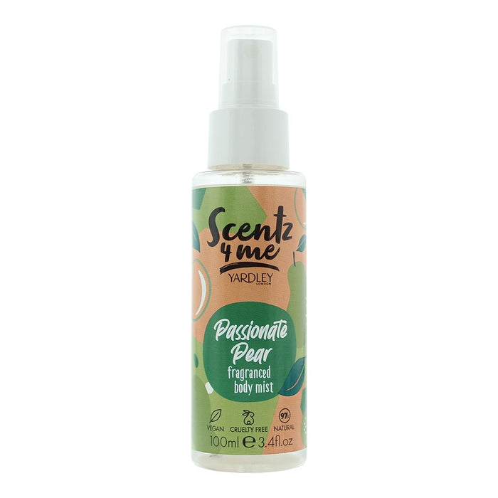 Yardley Scentz 4 Me Passionate Pear Fragranced Body Mist 100ml For Unisex