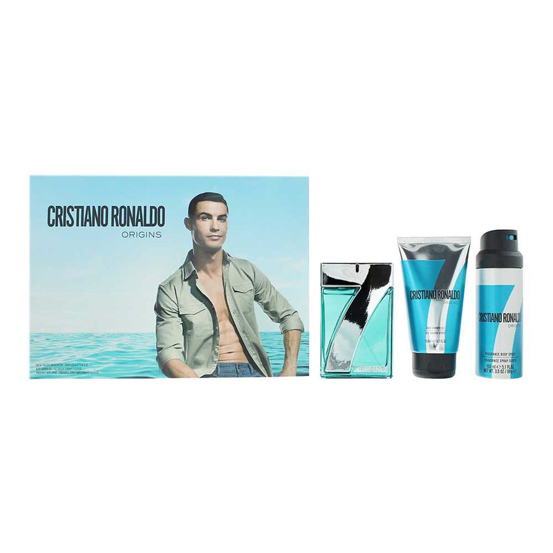 Cristiano Ronaldo Origins 3 Pcs Set: EDT 100ml  Shower Gel & Spray 150ml Men