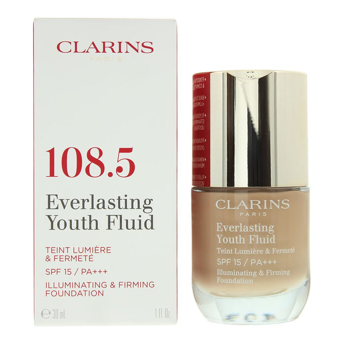 Clarins Everlasting Youth Fluid 108.5 Cashew Foundation 30ml For Women