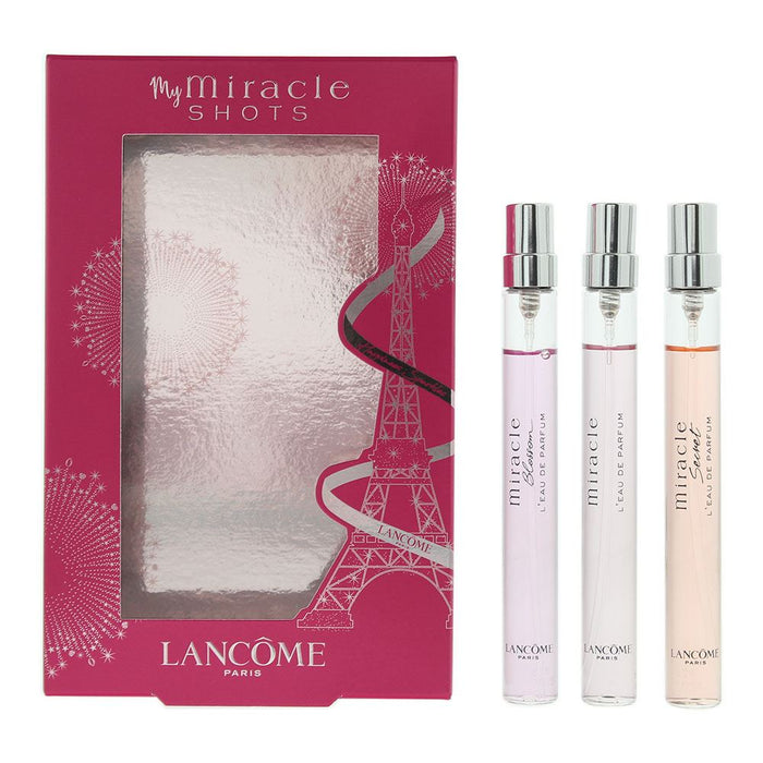 Lancome Miracle 3 Piece Gift Set: Eau de Parfum 3 x 10ml Women Spray