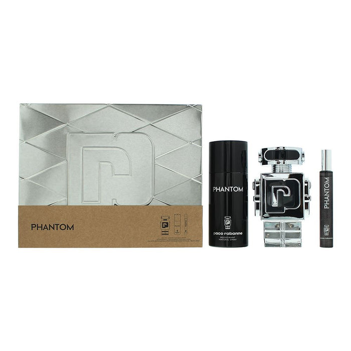 Paco Rabanne Phantom 3 Piece Gift Set For Men