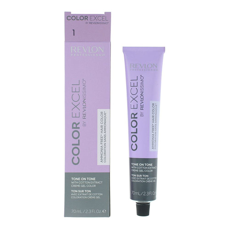 Revlon Color Excel 1 Black Creme Gel Hair Colour 70ml For Women