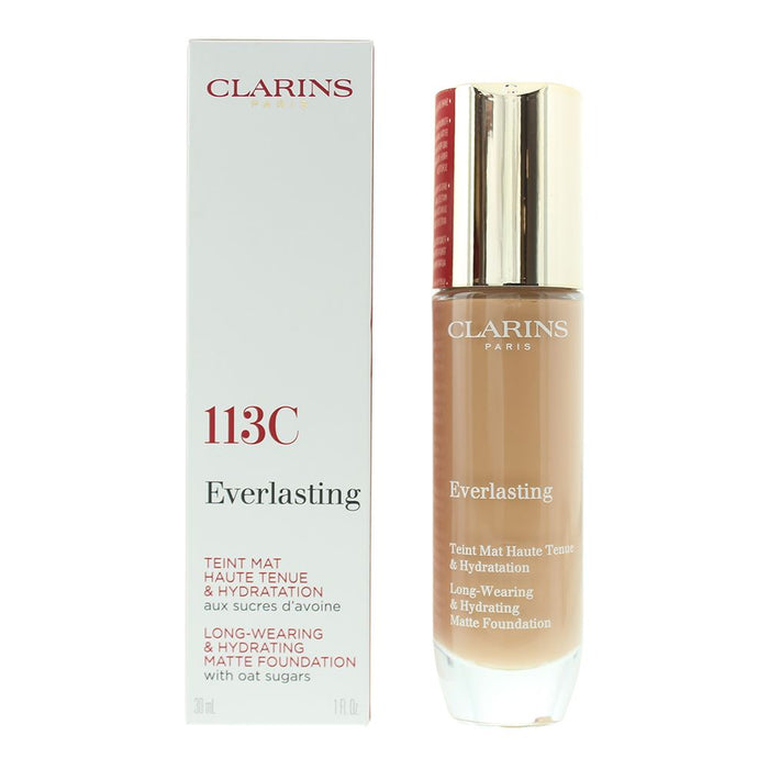 Clarins Everlasting Long Wearing Hydrating 113C Chestnut Matte Foundation 30ml