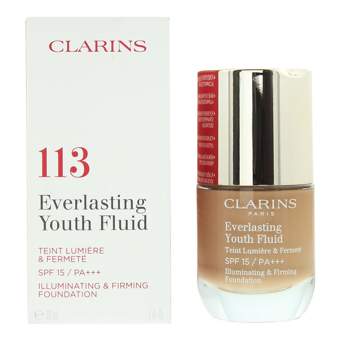 Clarins Everlasting Youth Fluid 113 Chestnut Foundation 30ml For Women