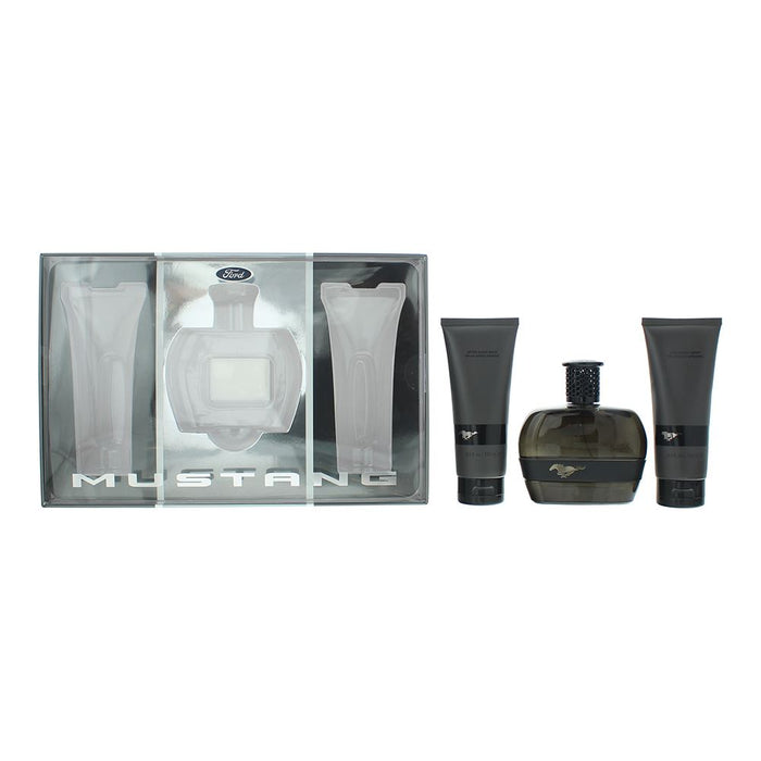 Mustang Black 3 Piece Gift Set For Him Men