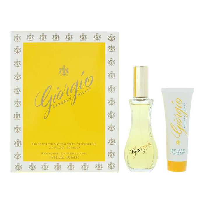 Giorgio Beverly Hills Yellow 2 Piece Gift Set For Women