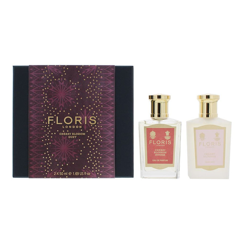 Floris Cherry Blossom 2 X 50ml Piece Gift Set: EDP Intense -Hair Mist For Unisex