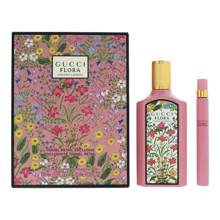 Gucci Flora Gardenia 2 Piece Gift Set: EDP 100ml - EDP 10ml Women Spray