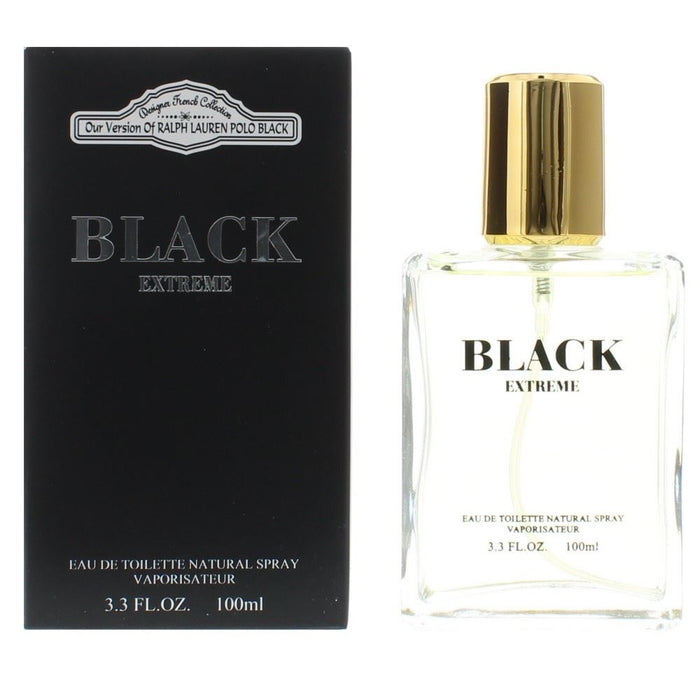 Designer French Collection Black Extreme Eau de Toilette 100ml Men Spray