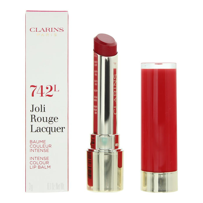 Clarins Joli Rouge Lacquer 742L Joli Rouge Lipstick 3g For Women