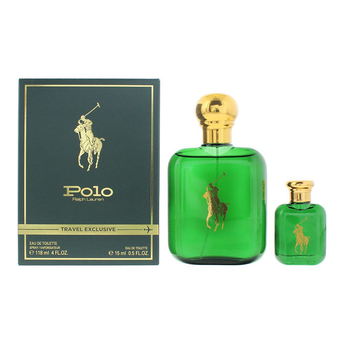 Ralph Lauren Polo Green 2 Piece Gift Set: EDT 118ml - EDT 15ml for Men