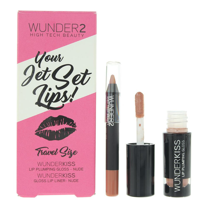 Wunder 2 Your Jet Set Lips! Duo Lipliner 0.50g Lip Gloss 1.25g For Women