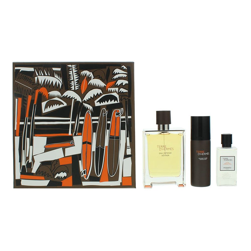 Hermes Terre D'Hermes Eau Intense Vetiver 3 Piece Gift Set