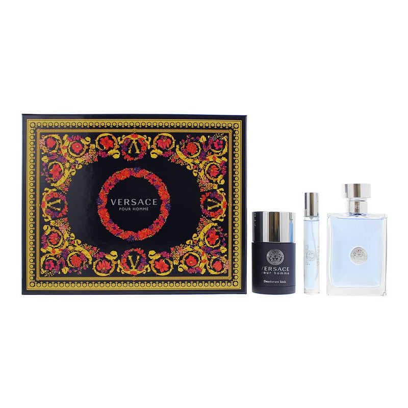 Versace Pour Homme 3 Piece Gift Set For Men