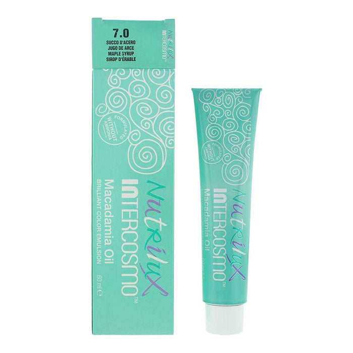 Intercosmo Nutrilux Macademia Oil 7.0 MAPLE SYRUP Hair Colour 60ml For Women