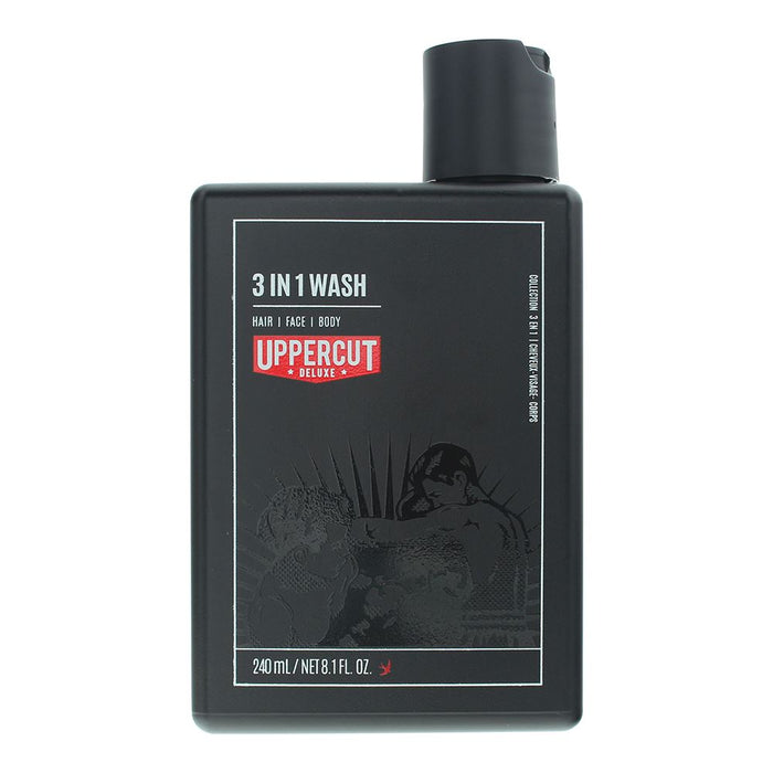 Uppercut Deluxe 3 In 1 Hair- Face - Body Wash 240ml For Men