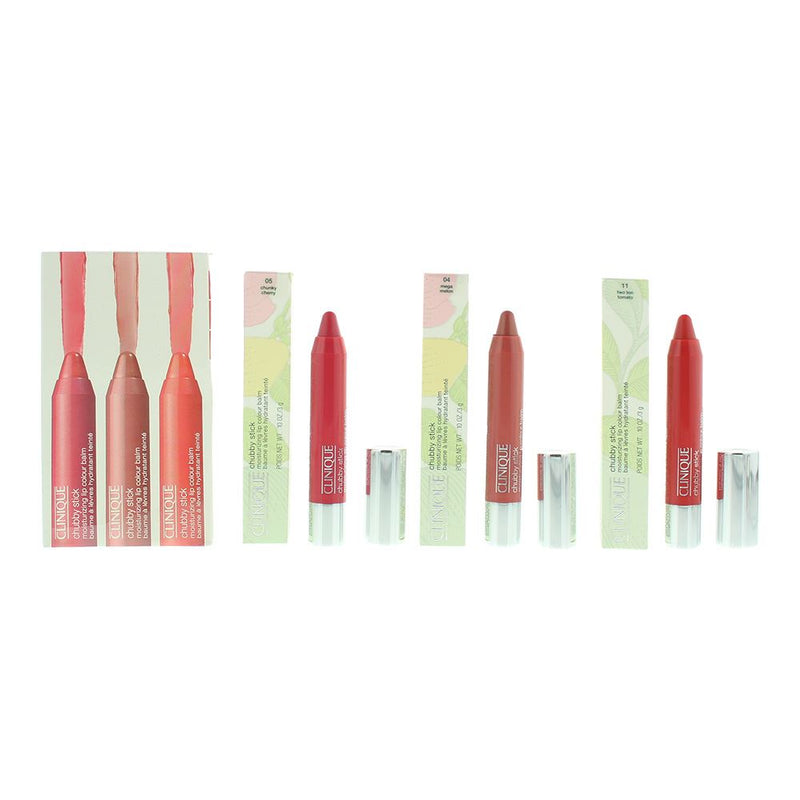 Clinique Chubby Stick 3 Piece Gift Set Trio: Women