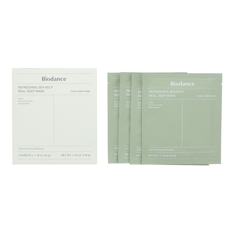 Biodance Refreshing Sea Kelp Real Deep Mask Sheet 4 x 34g For Women