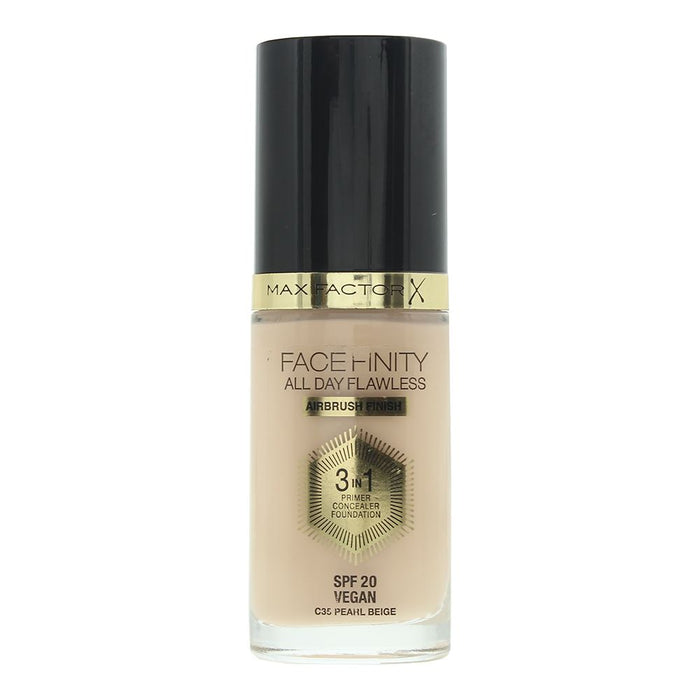 Max Factor Face Finity All Day Flawless 3 In 1 35 Pearl Beige Foundation 30ml For Women