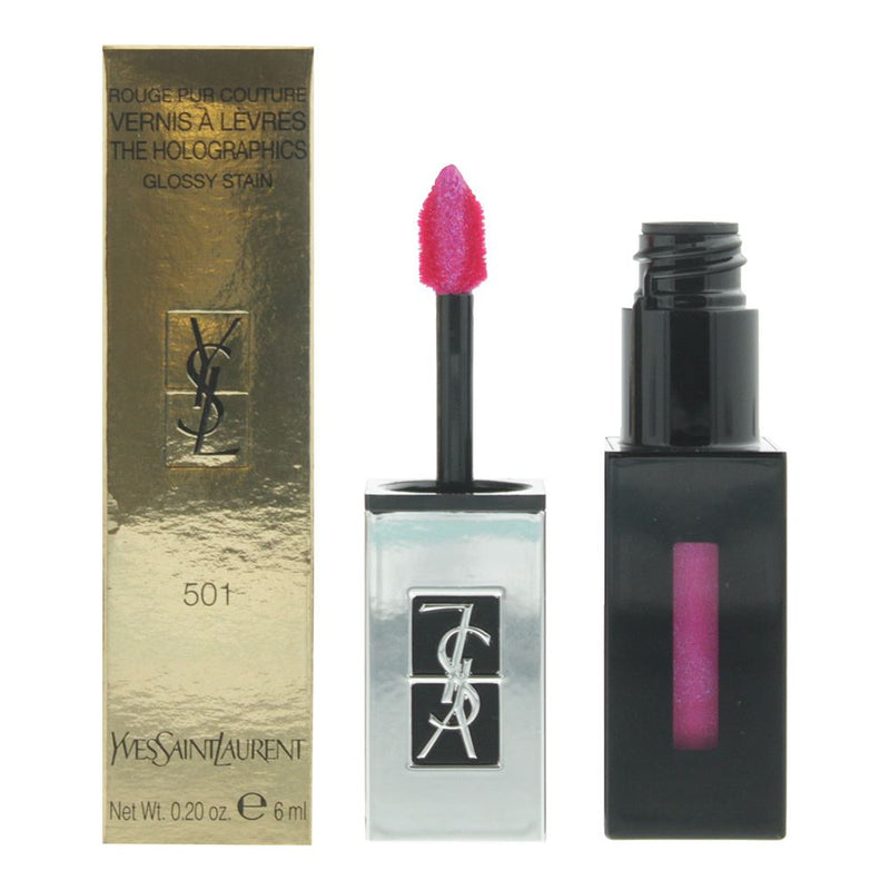 Yves Saint Laurent Couture The Holographics Glossy Stain Arcade Pink Lip Stain
