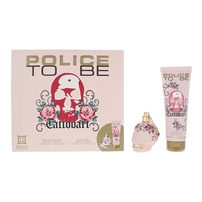 Police To Be Tatto Art 2 Piece Gift Set: EDP 40ml - Body Lotion 100ml For Women