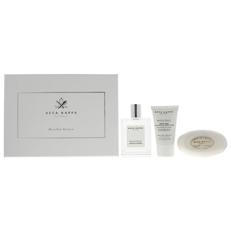 Acca Kappa Muschio Bianco White Moss EDC 3 Pieces Gift Set