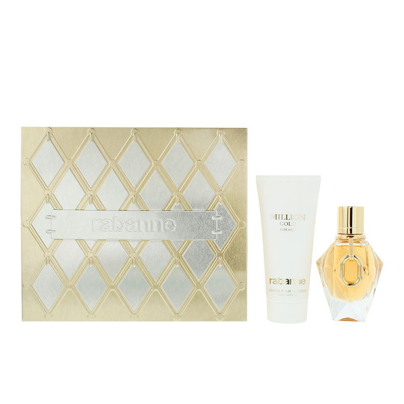 Rabanne Million Gold for Her 2pc Gift Set EDP 50ml  Body Lotion 100ml